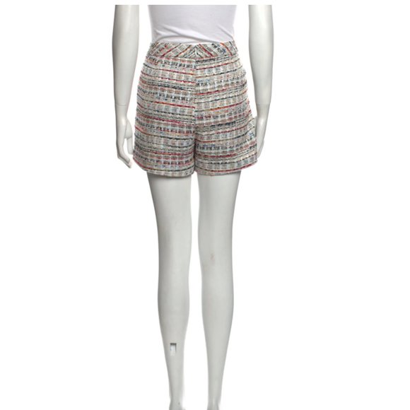 L'AGENCE Tweed Pattern Mini Shorts Size: L - Picture 3 of 4